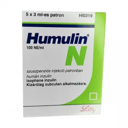 Хумулин НПХ инсулин (Humulin-NPH) 100 МЕ/мл сусп. для ин. 3мл 5шт в Нижнем Новгороде и области фото